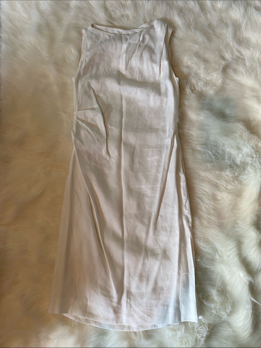 Theory White Sleeveless Midi Dress